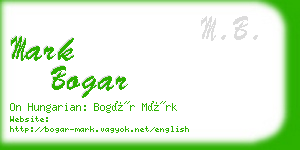 mark bogar business card